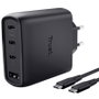 CARGADOR PARED/VIAJE 3xUSB-C + USB-A 65W MAXO NEGRO TRUST
